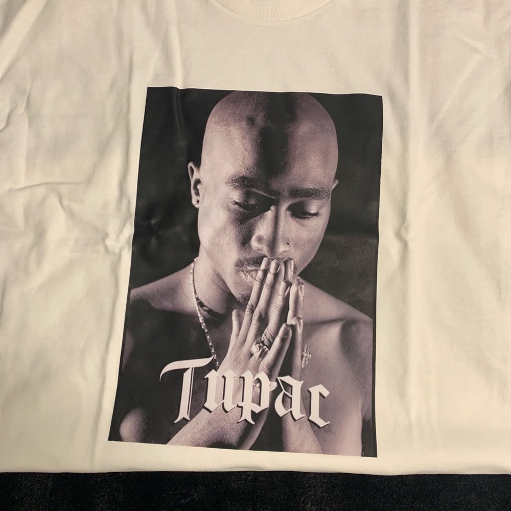 White 2pac Graphic T-Shirt